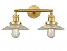 Innovations Lighting 208-SG-G2 - Halophane - 2 Light - 18 inch - Satin Gold - Adjustable Bath Vanity Light