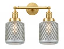 Innovations Lighting 208-SG-G262 - Stanton - 2 Light - 16 inch - Satin Gold - Adjustable Bath Vanity Light