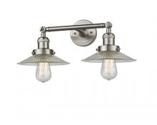 Innovations Lighting 208-SN-G2 - Halophane - 2 Light - 18 inch - Brushed Satin Nickel - Adjustable Bath Vanity Light