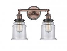 Innovations Lighting 208BP-ACBK-G182 - Canton - 2 Light - 17 inch - Antique Copper - Bath Vanity Light