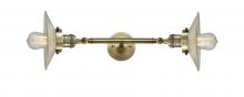Innovations Lighting 208L-AB-G2 - Halophane - 2 Light - 9 inch - Antique Brass - Adjustable Bath Vanity Light