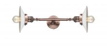 Innovations Lighting 208L-AC-G1 - Halophane - 2 Light - 9 inch - Antique Copper - Adjustable Bath Vanity Light