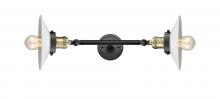 Innovations Lighting 208L-BAB-G1 - Halophane - 2 Light - 9 inch - Black Antique Brass - Adjustable Bath Vanity Light