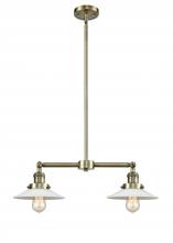 Innovations Lighting 209-AB-G1 - Halophane - 2 Light - 21 inch - Antique Brass - Stem Hung - Adjustable Island Light