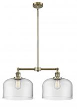 Innovations Lighting 209-AB-G72-L - Bell - 2 Light - 21 inch - Antique Brass - Stem Hung - Adjustable Island Light