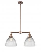 Innovations Lighting 209-AC-G222 - Seneca Falls - 2 Light - 21 inch - Antique Copper - Stem Hung - Adjustable Island Light