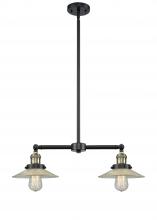 Innovations Lighting 209-BAB-G2 - Halophane - 2 Light - 21 inch - Black Antique Brass - Stem Hung - Adjustable Island Light