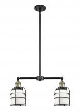 Innovations Lighting 209-BAB-G51-CE - Bell Cage - 2 Light - 21 inch - Black Antique Brass - Stem Hung - Island Light