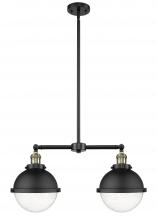 Innovations Lighting 209-BAB-HFS-84-BK - Hampden - 2 Light - 18 inch - Black Antique Brass - Stem Hung - Adjustable Island Light