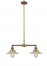 Innovations Lighting 209-BB-G2 - Halophane - 2 Light - 21 inch - Brushed Brass - Stem Hung - Adjustable Island Light