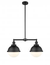Innovations Lighting 209-BK-HFS-81-BK - Hampden - 2 Light - 18 inch - Matte Black - Stem Hung - Adjustable Island Light