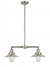 Innovations Lighting 209-SN-G2 - Halophane - 2 Light - 21 inch - Brushed Satin Nickel - Stem Hung - Adjustable Island Light