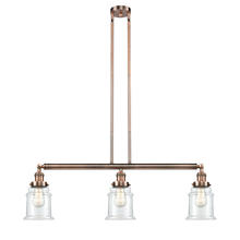 Innovations Lighting 213-AC-G182-LED - Canton - 3 Light - 39 inch - Antique Copper - Stem Hung - Adjustable Island Light