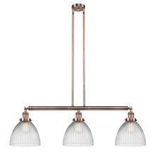 Innovations Lighting 213-AC-G222 - Seneca Falls - 3 Light - 39 inch - Antique Copper - Stem Hung - Adjustable Island Light