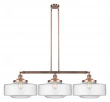 Innovations Lighting 213-AC-G694-16 - Bridgeton - 3 Light - 50 inch - Antique Copper - Stem Hung - Adjustable Island Light