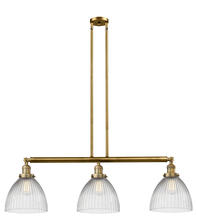 Innovations Lighting 213-BB-G222 - Seneca Falls - 3 Light - 39 inch - Brushed Brass - Stem Hung - Adjustable Island Light