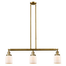 Innovations Lighting 213-BB-G51-LED - Bell - 3 Light - 38 inch - Brushed Brass - Stem Hung - Adjustable Island Light