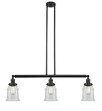 Innovations Lighting 213-BK-G184-LED - Canton - 3 Light - 39 inch - Matte Black - Stem Hung - Adjustable Island Light