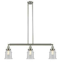 Innovations Lighting 213-SN-G184-LED - Canton - 3 Light - 39 inch - Brushed Satin Nickel - Stem Hung - Adjustable Island Light
