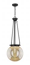 Innovations Lighting 221-1P-BK-G208-14 - Beacon - 1 Light - 14 inch - Matte Black - Chain Hung - Pendant