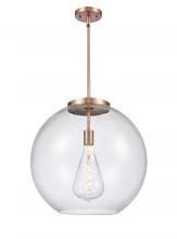 Innovations Lighting 221-1S-AC-G124-18 - Athens - 1 Light - 18 inch - Antique Copper - Cord hung - Pendant