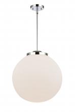 Innovations Lighting 221-1S-PC-G201-16 - Beacon - 1 Light - 16 inch - Polished Chrome - Stem Hung - Pendant