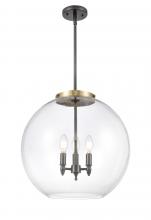 Innovations Lighting 221-3S-BAB-G122-18 - Athens - 3 Light - 18 inch - Black Antique Brass - Stem hung - Pendant