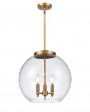 Innovations Lighting 221-3S-BB-G122-16 - Athens - 3 Light - 16 inch - Brushed Brass - Stem hung - Pendant