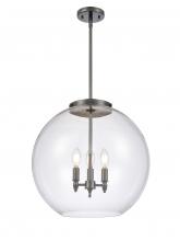 Innovations Lighting 221-3S-BK-G122-18 - Athens - 3 Light - 18 inch - Matte Black - Stem hung - Pendant