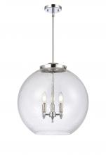 Innovations Lighting 221-3S-PC-G124-18 - Athens - 3 Light - 18 inch - Polished Chrome - Stem hung - Pendant