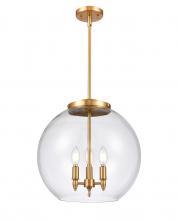 Innovations Lighting 221-3S-SG-G122-16 - Athens - 3 Light - 16 inch - Satin Gold - Stem hung - Pendant