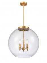 Innovations Lighting 221-3S-SG-G124-18 - Athens - 3 Light - 18 inch - Satin Gold - Stem hung - Pendant