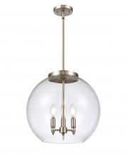 Innovations Lighting 221-3S-SN-G122-16 - Athens - 3 Light - 16 inch - Brushed Satin Nickel - Stem hung - Pendant