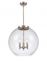 Innovations Lighting 221-3S-SN-G124-18 - Athens - 3 Light - 18 inch - Brushed Satin Nickel - Stem hung - Pendant