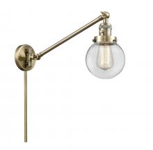 Innovations Lighting 237-AB-G202-6-LED - Beacon - 1 Light - 6 inch - Antique Brass -Adjustable Swing Arm