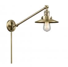 Innovations Lighting 237-AB-M4-AB - Railroad - 1 Light - 8 inch - Antique Brass -Adjustable Swing Arm