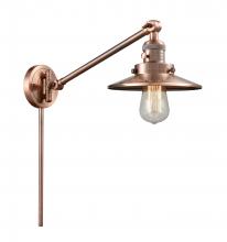 Innovations Lighting 237-AC-M3-AC - Railroad - 1 Light - 8 inch - Antique Copper -Adjustable Swing Arm