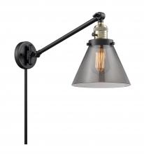 Innovations Lighting 237-BAB-G43 - Cone - 1 Light - 8 inch - Black Antique Brass -Adjustable Swing Arm