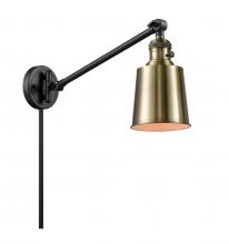 Innovations Lighting 237-BAB-M9-AB - Addison - 1 Light - 8 inch - Black Antique Brass -Adjustable Swing Arm