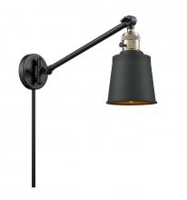 Innovations Lighting 237-BAB-M9-BK - Addison - 1 Light - 8 inch - Black Antique Brass -Adjustable Swing Arm