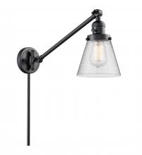 Innovations Lighting 237-BK-G64-LED - Cone - 1 Light - 8 inch - Matte Black -Adjustable Swing Arm