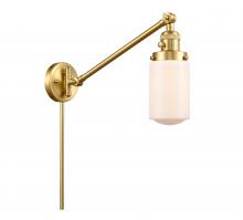 Innovations Lighting 237-SG-G311 - Dover - 1 Light - 5 inch - Satin Gold -Adjustable Swing Arm