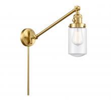 Innovations Lighting 237-SG-G312 - Dover - 1 Light - 5 inch - Satin Gold -Adjustable Swing Arm