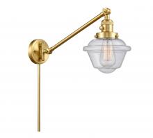 Innovations Lighting 237-SG-G534 - Oxford - 1 Light - 8 inch - Satin Gold -Adjustable Swing Arm