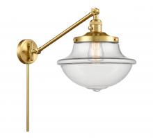 Innovations Lighting 237-SG-G542 - Oxford - 1 Light - 12 inch - Satin Gold -Adjustable Swing Arm