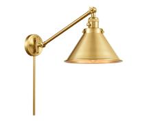 Innovations Lighting 237-SG-M10-SG - Briarcliff - 1 Light - 10 inch - Satin Gold -Adjustable Swing Arm