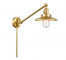 Innovations Lighting 237-SG-M4-SG - Railroad - 1 Light - 8 inch - Satin Gold -Adjustable Swing Arm