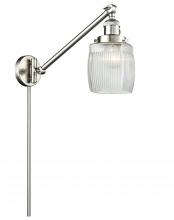 Innovations Lighting 237-SN-G302 - Colton - 1 Light - 8 inch - Brushed Satin Nickel -Adjustable Swing Arm