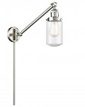 Innovations Lighting 237-SN-G314 - Dover - 1 Light - 5 inch - Brushed Satin Nickel -Adjustable Swing Arm