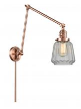Innovations Lighting 238-AC-G142 - Chatham - 1 Light - 8 inch - Antique Copper -Adjustable Swing Arm